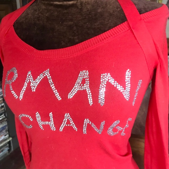 ARMANI EXCHANGE Crystal holiday halter sweater - Picture 2 of 4